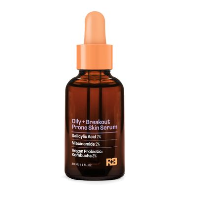 Real Basic Skin Serum for Oily Skin and Breakouts with Salicyclic Acid, Niacinamide & Vegan Probiotic Kombucha 1 oz. - Salicylic Acid Face Serum & Niacinamide Face Serum, Face Serum OIly Skin