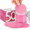 GAINWELL 50-Count Compressed Facial Sponges with Storage Container, for Facial Cleansing, Reusable Makeup Remover, Portable, Suitable for Travel, Pink view 1