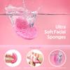 GAINWELL 50-Count Compressed Facial Sponges with Storage Container, for Facial Cleansing, Reusable Makeup Remover, Portable, Suitable for Travel, Pink view 2