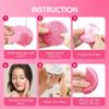 GAINWELL 50-Count Compressed Facial Sponges with Storage Container, for Facial Cleansing, Reusable Makeup Remover, Portable, Suitable for Travel, Pink view 3