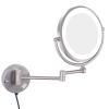 YSUEFIJO Wall Mounted Makeup Mirror, Vanity Mirror with Lights, 3X/5X/7X/10X Magnifying Vanity Mirror, Double-Sided Cosmetic Mirror, 360Adjustable Rotation, Bathroom Shaving Make Up Mirror view 1