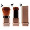 1 Piece Loose Powder Foundation Makeup Brush Mini Retractable Portable Blush Brush Makeup Brush With Cover Foundation Makeup (Color : Silver) view 4