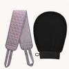 Ujicde 2pcs Deep Exfoliating Glove for Body, Women Shower Gloves Exfoliating, Shower Scrubbing Mitt for Softer Illuminate Skin, Silky Smooth Skin (Color : Black#1) view 1