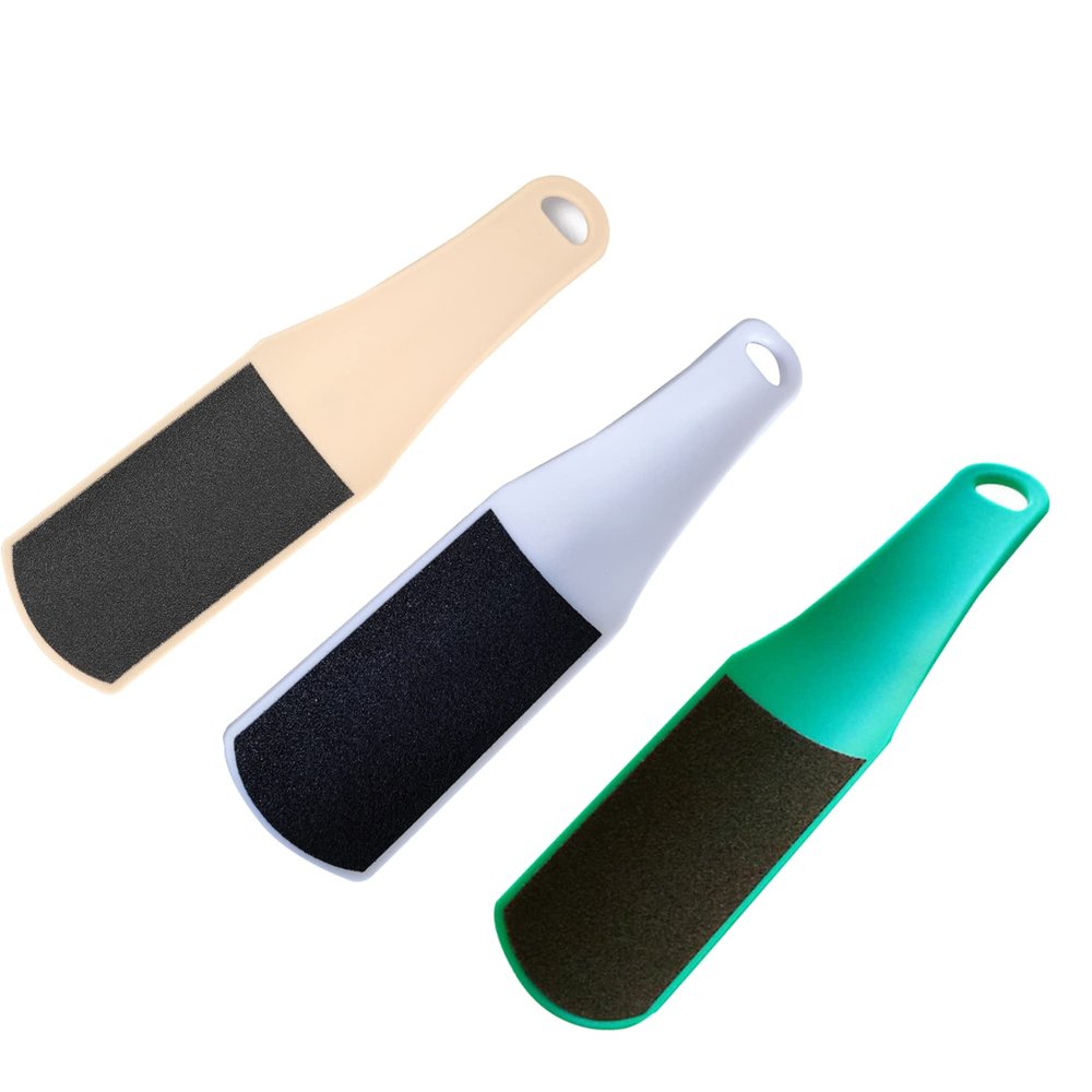 3 Pcs Pedicure Foot Rasp Foot File, Callus Remover Dead Skin, Double-Sided, Blue, Yellow, Green (Double-Sided U Shape, Standard)