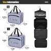 Vnurnrn Wisteria Purple Personalized Large Travel Toiletry Bag for women Makeup Organizer Bag with Hanging Hook Shower Bag for Traveling Electric Shaver Brush view 3