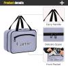 Vnurnrn Wisteria Purple Personalized Large Travel Toiletry Bag for women Makeup Organizer Bag with Hanging Hook Shower Bag for Traveling Electric Shaver Brush view 4