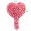 Bestbling Bling Rhinestone Heart Handheld Mirror - Portable & Dazzling Makeup Mirror for On-The-Go Touch-ups (Plastic Pink) view 2
