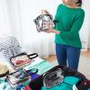 Silkfly Clear Toiletry Bag PVC Travel Cosmetic Bag with Handle Strap Makeup Pouch with Zipper Summer Vacation Salon Graduation Gift End of the Year Gifts(Black,24 Pack) view 4