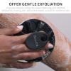 Silicone Body Scrubber 2 Pack, BEAUTAIL Shower Bath Scrubber, More Hygienic Than Traditional Loofah, Lather Nicely, Gentle Exfoliating Brush for Women Men Baby Sensitive Skin, Black+Purple view 3