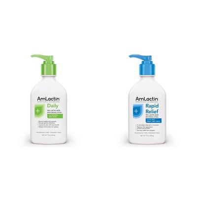 AmLactin Daily Moisturizing Lotion for Dry Skin (7.9 oz) and AmLactin Intensive Healing Body Lotion for Dry Skin (7.9 oz)