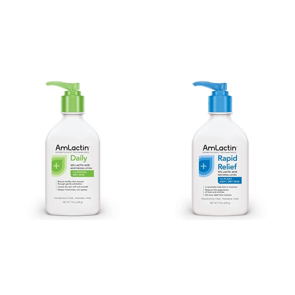AmLactin Daily Moisturizing Lotion for Dry Skin (7.9 oz) and AmLactin Intensive Healing Body Lotion for Dry Skin (7.9 oz)