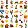 JEEFONNA 90PCS Temporary Tattoo for Kids (No Repeat Designs), Summer Pool Party Hawaiian Luau Themed Tattoos, Tropical Beach Tattoos Waterproof Temporary Tattoos Stickers for Adults and Children view 1