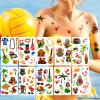 JEEFONNA 90PCS Temporary Tattoo for Kids (No Repeat Designs), Summer Pool Party Hawaiian Luau Themed Tattoos, Tropical Beach Tattoos Waterproof Temporary Tattoos Stickers for Adults and Children view 4