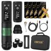 Ambition Soldier Wireless Tattoo Machine Kit Complete Rotary Coreless Motor Tattoo Pen Kit with Extra 2400mAh Battery 80pcs Glory Mixed Size Cartridge Needles Supply for Professional Tattoo Artist view 1