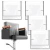 Hoolerry 4 Pcs Gray Edge Salon Chair Cover Clear Plastic Square Hairdressing Back Protectors for Fits Most Standard Back Reinforced Precision Stitched Covers to Prevent Damage Spa/Salon Chairs view 1