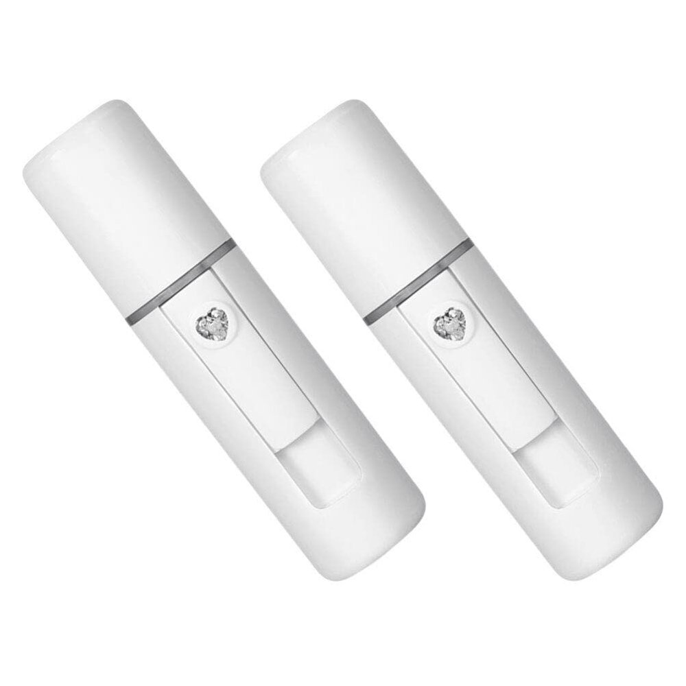 FRCOLOR 2pcs Portable Nano Facial Mist Sprayer USB Rechargeable Humidifier for Skin Care Capacity Water Tank Soothing Facial Mist for Daily