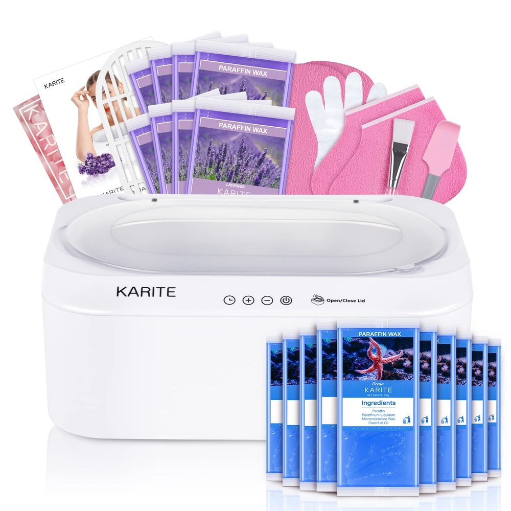 KARITE Paraffin Wax Machine for Hands and Feet with Auto Open Lid, Paraffin Bath,20Min Fast Wax Meltdown, Precision Temperature Control, 4500ml Paraffin Warmer with 18Pack Refills