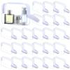 Silkfly Clear Toiletry Bag PVC Travel Cosmetic Bag with Handle Strap Makeup Pouch with Zipper Summer Vacation Salon Graduation Gift End of the Year Gifts(White,24 Pack) view 1