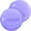 Jepeux 2 PCS large Powder puff, 5 inch cotton super soft Powder puff, washable, loose powder puff, baby powder, body puff round (Purple) view 1