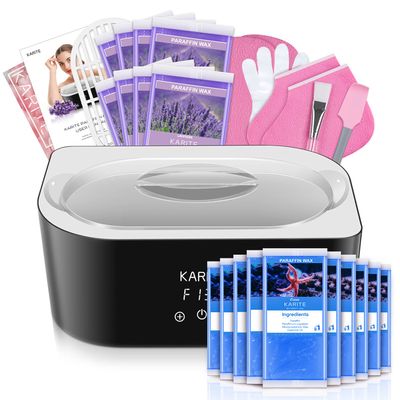 Paraffin Wax Machine for Hand and Feet - Karite Paraffin Wax Bath 4000ml Paraffin Wax Warmer Moisturizing Kit Auto-time and Keep Warm Paraffin Hand Wax Machine