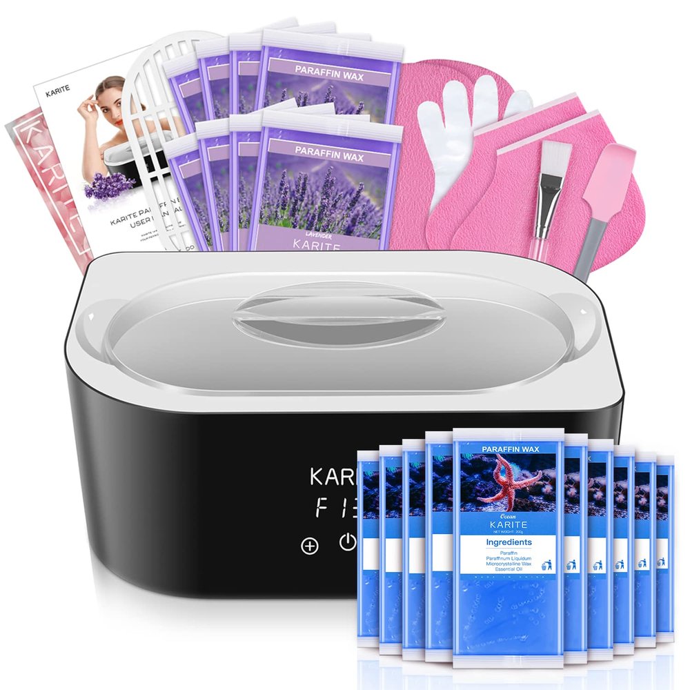 Paraffin Wax Machine for Hand and Feet - Karite Paraffin Wax Bath 4000ml Paraffin Wax Warmer Moisturizing Kit Auto-time and Keep Warm Paraffin Hand Wax Machine