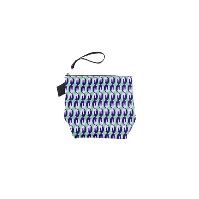 Forza Cavallo Deluxe 10" Canvas Makeup and Toiletry Bag (Green, Yin Yang Horse)