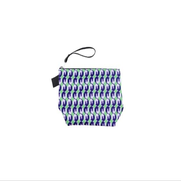 Forza Cavallo Deluxe 10" Canvas Makeup and Toiletry Bag (Green, Yin Yang Horse)