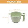 Minkissy 2PCS Hair Dye Mixing Bowls with Ergonomic Handle Wheat Straw Color Mixing Bowl for Salon Home Use - Green view 2