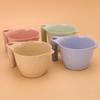 Minkissy 2PCS Hair Dye Mixing Bowls with Ergonomic Handle Wheat Straw Color Mixing Bowl for Salon Home Use - Green view 4