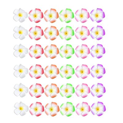 36 Pieces Hair Accessories: Plumeria Flower Clips and Hawaiian Decorations