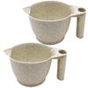 Minkissy Hair Dye Bowls 2 Pack 6.69 Inch Portable Color Mixing Bowls with Ergonomic Handle for Salon and Home Hair Tinting view 1