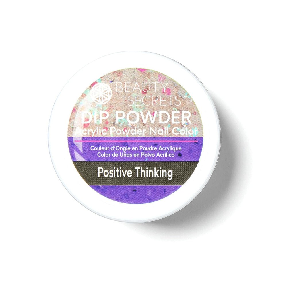 Beauty Secrets Positive Thinking Glow In The Dark Dip Powder, Dip Nails, Long Lasting, DIY Dipping Powder, Soaks Off, .5 Ounce
