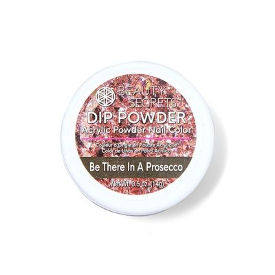 Beauty Secrets Be There in a Prosecco Chunky Glitter Dip Powder, .5 Ounce