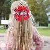 4th of July Hair Clips White Blue Red Bows Clips Grosgrain Hair Barrettes Independence Day Headwear Boutique Hairpin Hair Accessories Alligator Clips Supplies Party Decorations for Girls Kids 4PCS view 4