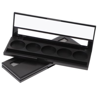 Beavorty 2pcs Empty Eyeshadow Box Compartments Makeup Organizer for Eyeshadow Blush and Powder Portable Subpackaging Case for Travel and Daily Use