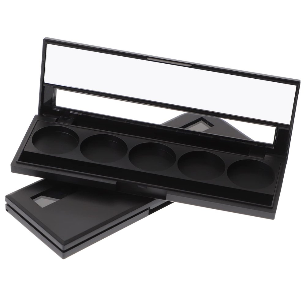 Beavorty 2pcs Empty Eyeshadow Box Compartments Makeup Organizer for Eyeshadow Blush and Powder Portable Subpackaging Case for Travel and Daily Use