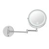 YSUEFIJO Vanity Mirror with Lights, Makeup Mirror with Magnification, Rechargeable 7'' HD Double Sided Vanity Mirror, 360 Swivel Extendable Round Shaving Mirror, Portable Travel Cosmetic Mirror view 1