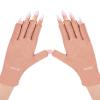 AIRSEE Anti UV Gloves for Nail Lamp, Professional UPF50+ UV Protection Gloves for Manicures Nail Art, Fingerless Gloves (Pink) view 1