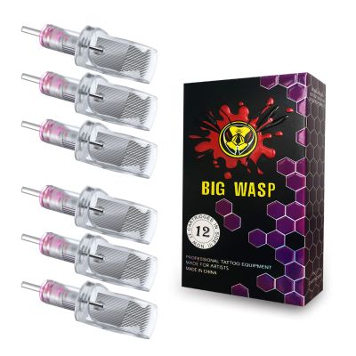 BIGWASP 12PCS 29RM Large Tattoo Cartridge Needles Curved Magnum 1229RM #12 Standard Round Magnum for Rotary Tattoo Machines