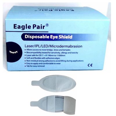 80 Pairs Disposable 190nm-11000nm Laser/IPL/LED Eye Shield For Beauty Tattoo Hair Removal Client Eyes Protection OD7