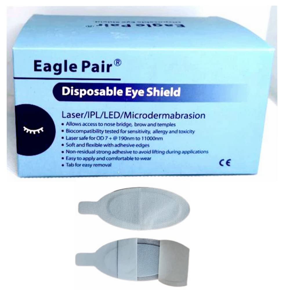 80 Pairs Disposable 190nm-11000nm Laser/IPL/LED Eye Shield For Beauty Tattoo Hair Removal Client Eyes Protection OD7