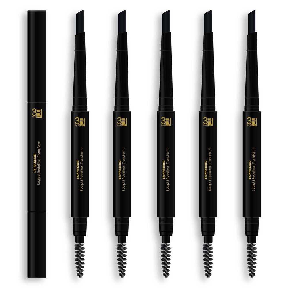 Brow Definer - 3R Factory Granite Eye Brow Pencils For Women, Waterproof & Retractable (1pc Pack)