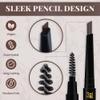 Brow Definer - 3R Factory Granite Eye Brow Pencils For Women, Waterproof & Retractable (1pc Pack) view 3