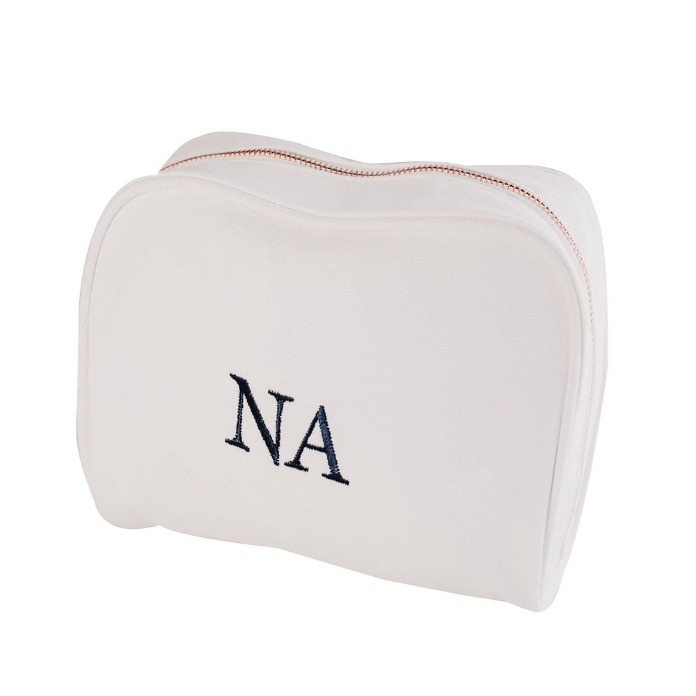 Personalized Toiletry Kit - Custom Embroidered Makeup Bag with Your Name or Initials - Premium Canvas Travel Case for Women and Men