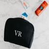 Personalized Make Up Bag, Custom Cosmetic Bag, Toiletry Bag- Choose Your Thread Color & Font to Get Your Own Unique Monogrammed Make Up Kit (Black) view 3