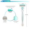 Hocmos Women's Razors - 6 Blades, Non-Slip Grip, 19 Refills & 2 Handles Great Value Travel Pack for Razors for Women Sensitive Skin view 4