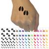 Deer Tracks Footprints Temporary Tattoo Water Resistant Fake Body Art Set Collection - Light Green (One Sheet) view 1