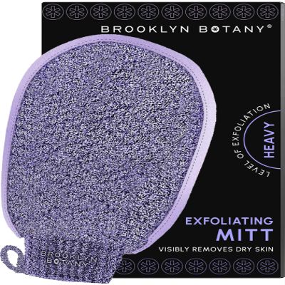 Brooklyn Botany Exfoliating Mitt for Bath and Shower  Heavy Duty Exfoliating Body Scrubber for Massage and Dead Skin Remover for Body  1 Mitt