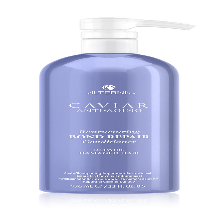 Alterna Haircare CAVIAR Anti-Aging Restructuring Bond Repair Conditioner 33.8 Fl Oz | For Brittle, Damaged and Split Ends | Repairs, Strengthens and Protects Damaged Hair | Sulfate Free