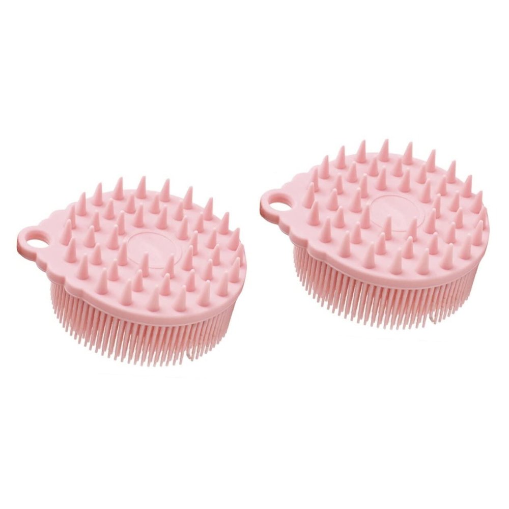 Healifty 2pcs Silicone Bathing Brush for Dual-Sided Soft Sensory Scrubber for Washing and Gentle Skin Care for Newborns and Toddlers